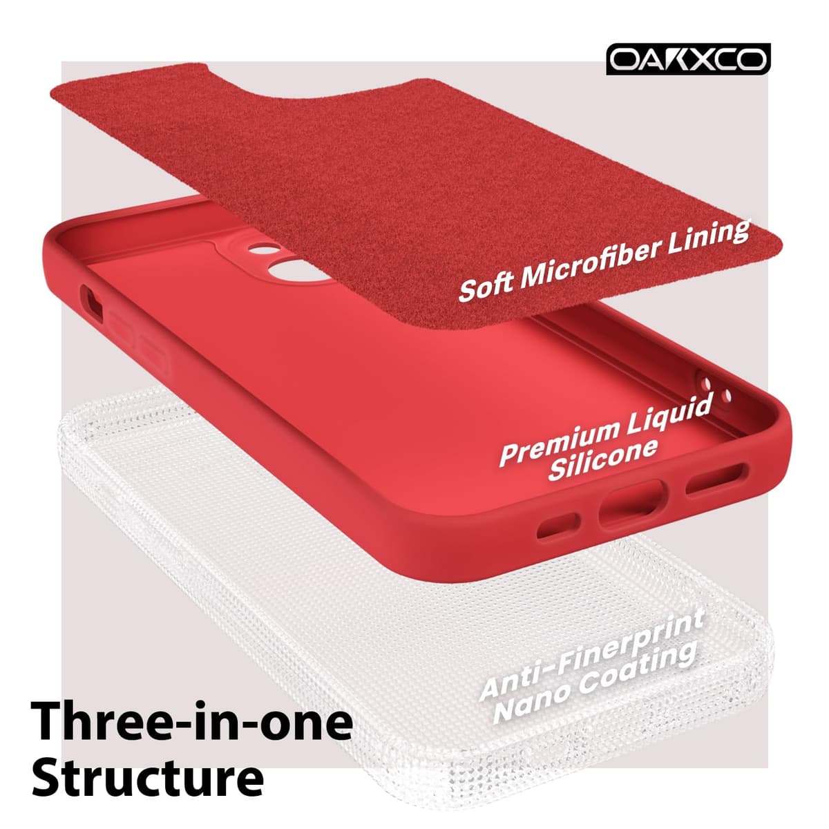oakxco for iPhone 17 Pro Max Phone Case Liquid Silicone, Cute Thin Slim Grip Soft Rubber Gel for Women Men, Smooth Matte TPU Plain Solid Color Girly Simple Case with Camera Cover, Light Pink — view 831