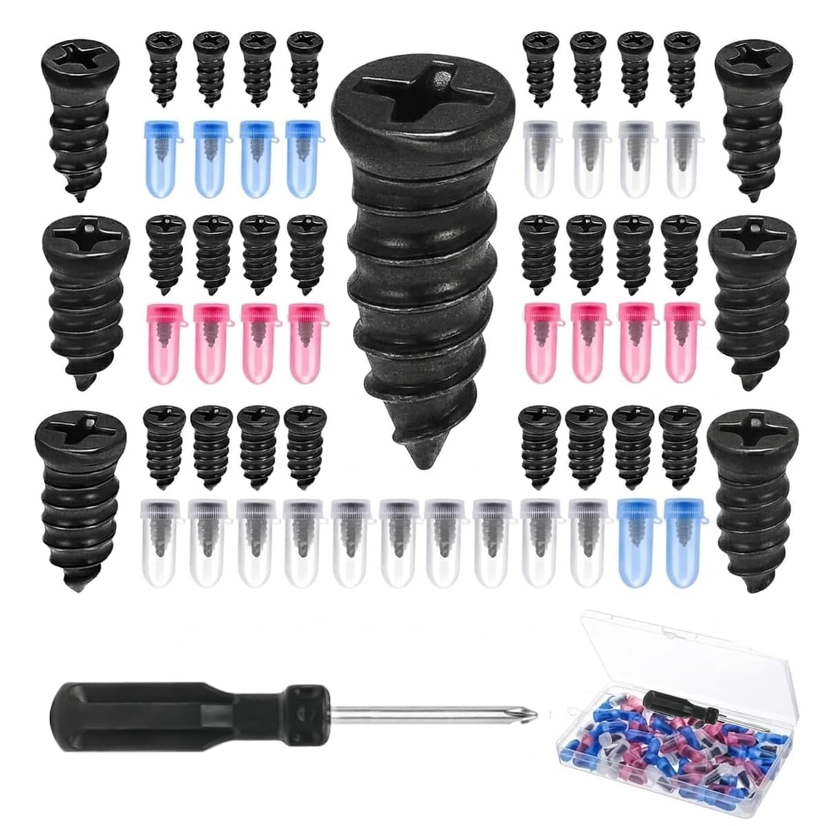 85 Piezas, Repara Pinchazos Coche Clavo De Goma Para Neumáticos Duro Y Resistente Al Desgaste, Resistente a Altas Temperaturas, Con Destornillador, Adecuado Para Automóviles, Automóviles, Motocicletas