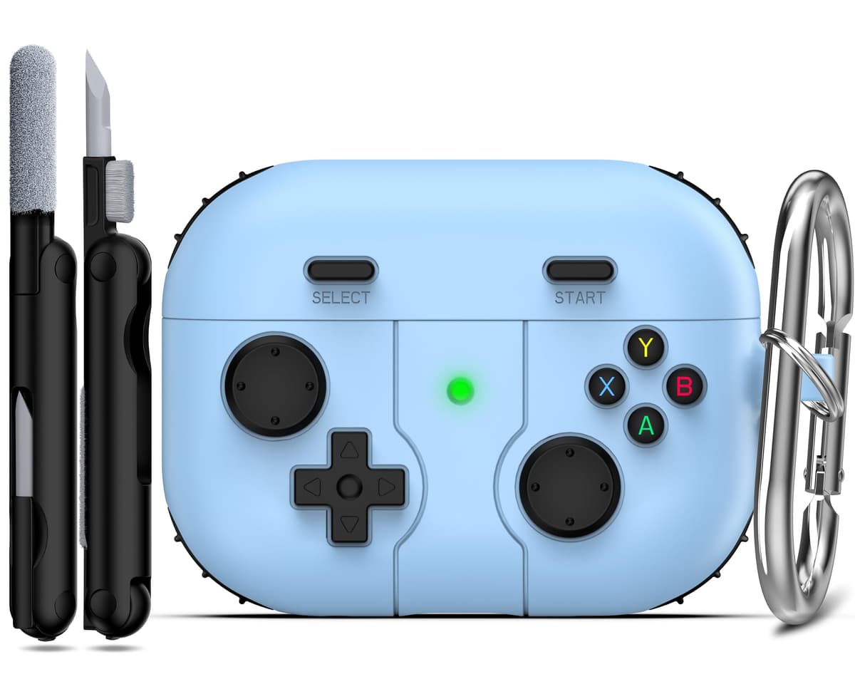 RFUNGUANGO Compatible con Airpods 4 Estuche (2024) con Kit de Limpieza, Clip de Bloqueo Seguro y Estuche de Protección a Prueba de Golpes para Airpods 4ta Generación Lanzamiento 2024,Cielo Estrellado — view 20