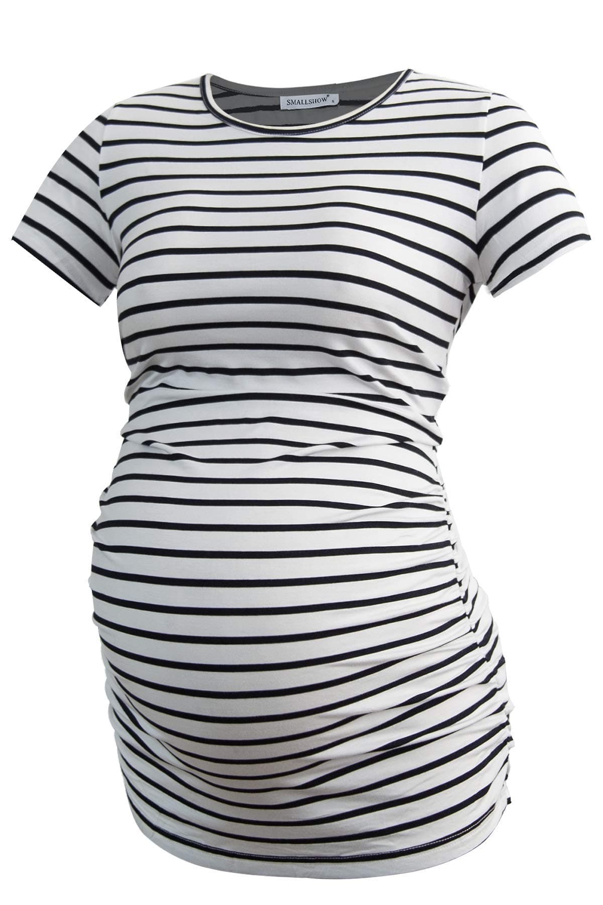 Smallshow Maternity Clothing Tops Side Ruched Pregnancy Clothes for Women 3-Pack — view 5