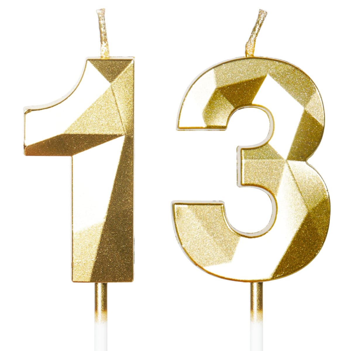 Yiran 50th Birthday Candles, Gold Number 50 Happy Birthday Candles, Cake Topper Decorations for Birthday Party, Wedding Anniversary Celebration Supply — view 119