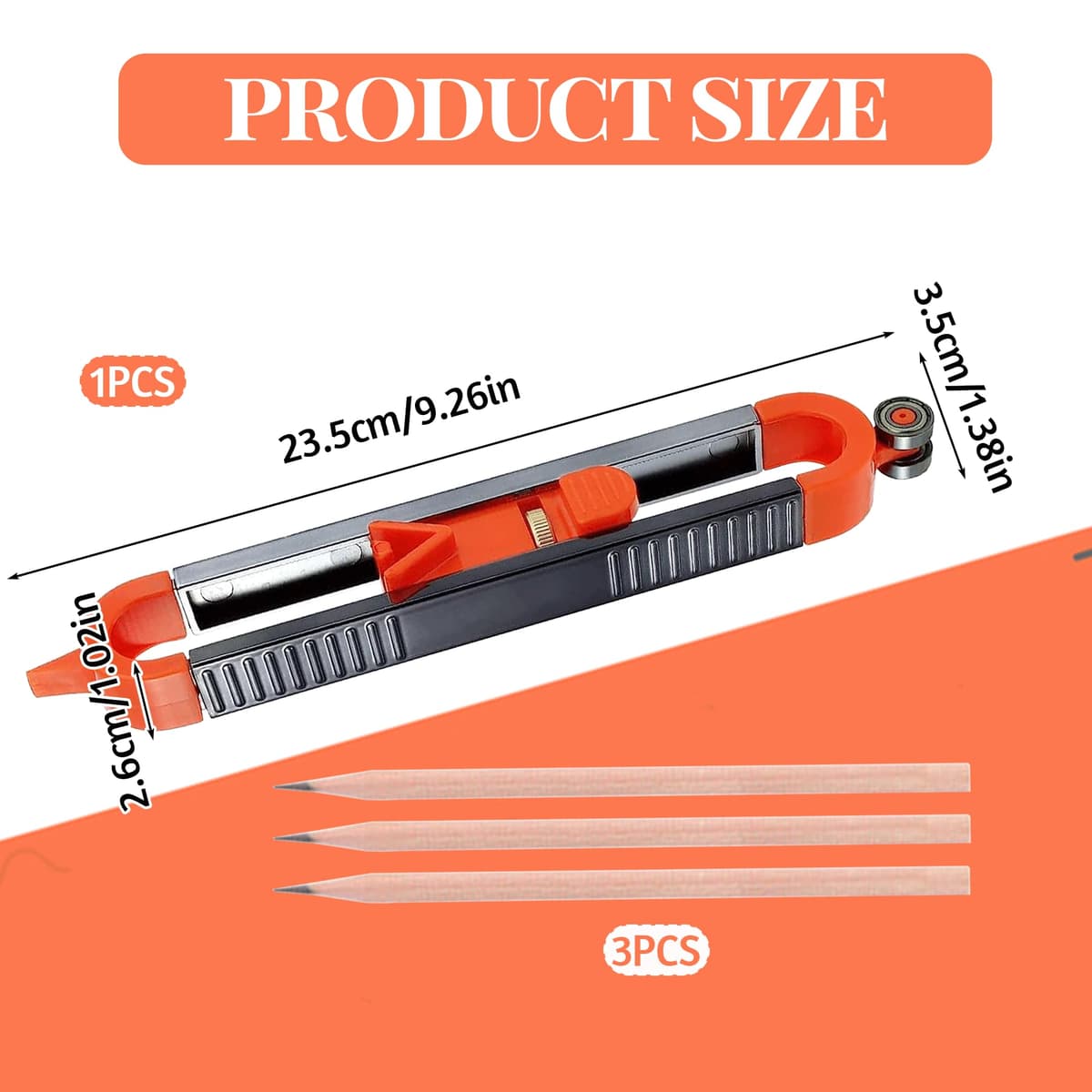 4PCS Scribing Tool Adjustable Contour Gauge MultifunctionProfile Gauge Tool Ensure Accuracy for Home Improvement and Professional Workers for Lnstall Tile Lay Laminate Cut Carpet Check Dimensions — view 2
