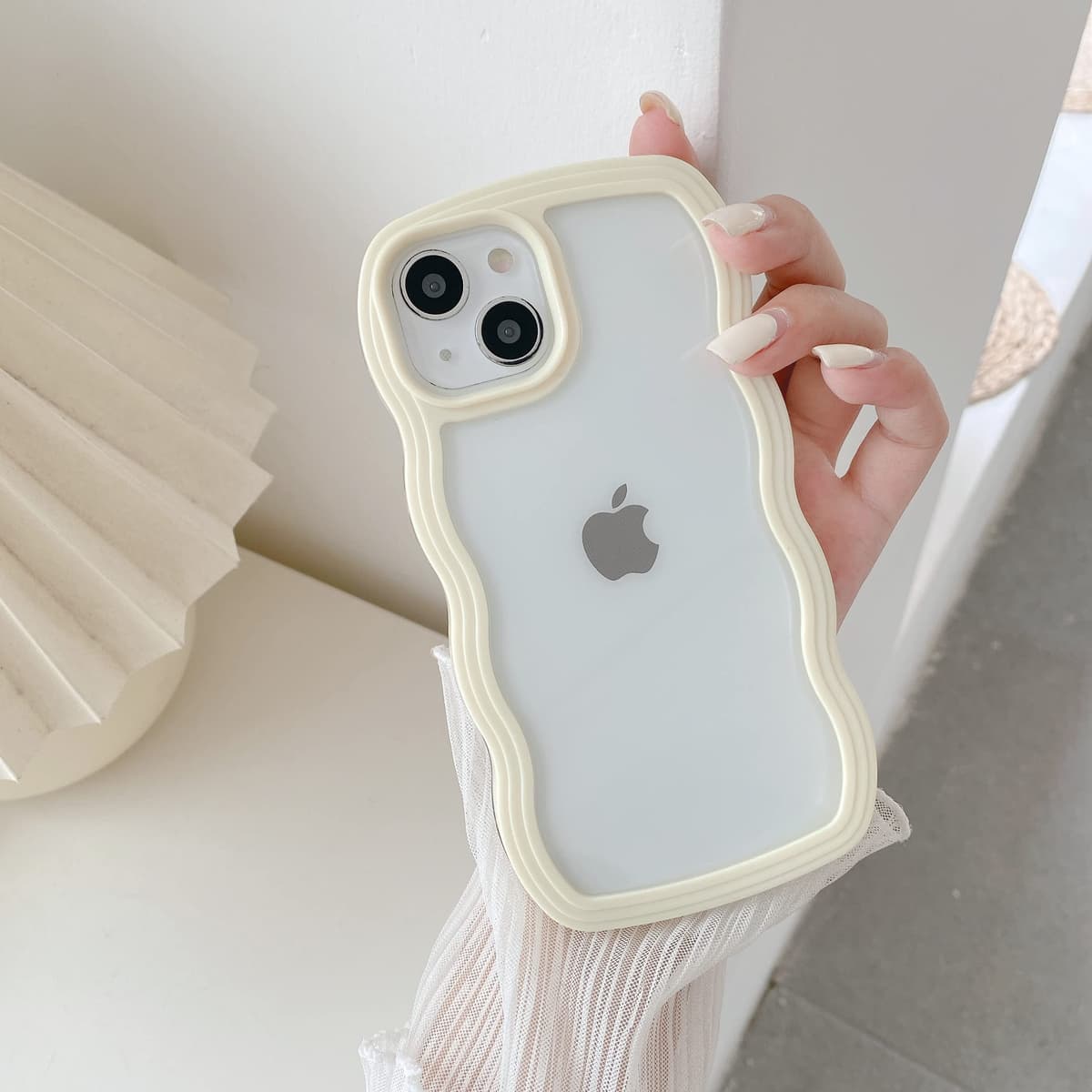 QLTYPRI Compatible with iPhone 11 Case, Cute Curly Wave Frame Clear Case for Girls Women, Transparent Soft Silicone TPU Bumper Shockproof Protective Phone Cover for iPhone 11 - Purple — view 29