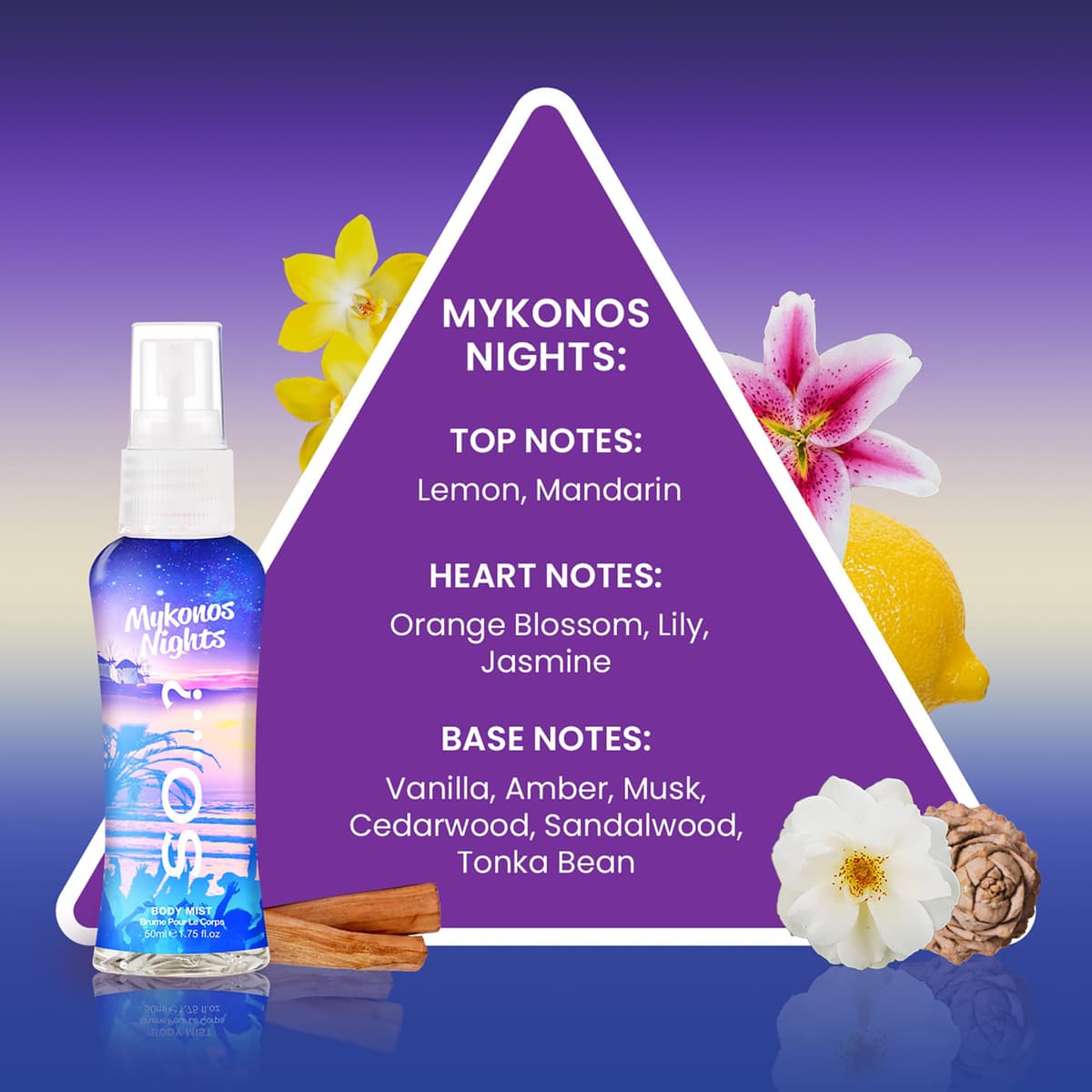 So…? Escapes Womens Gift Set, with Ibiza Dream, Bali Breeze, Mykonos Nights & Majorca Love, Fragrance Spray Set (4 x 50ml) — view 6
