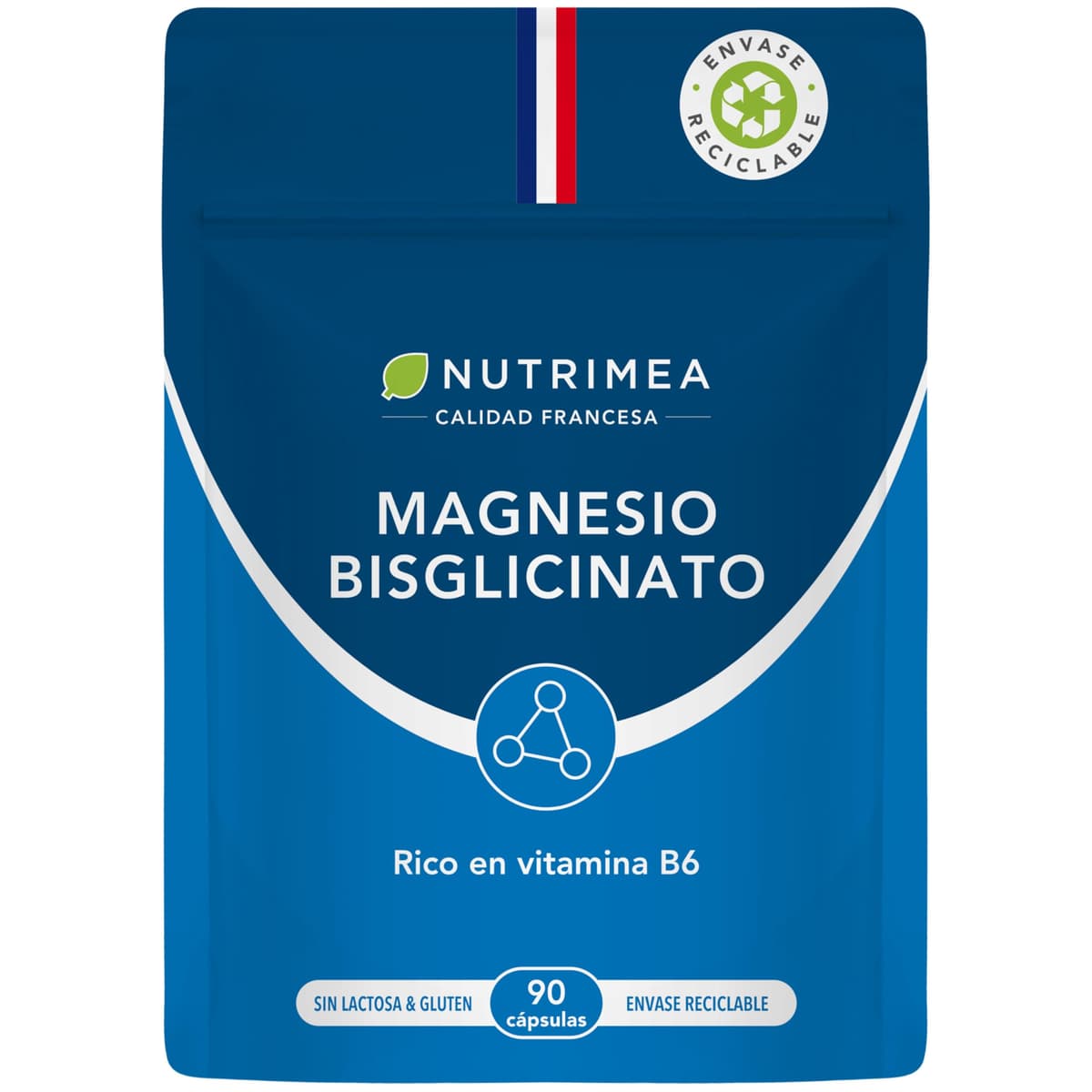 Magnesio Bisglicinato + Vitamina B6 Activa - Máxima Absorción y Tolerancia - Estrés, Fatiga y Calambres - Apoyo Muscular y Nervioso - Vegano, Sin Gluten ni Lactosa - 90 Cápsulas - Nutrimea — view 9