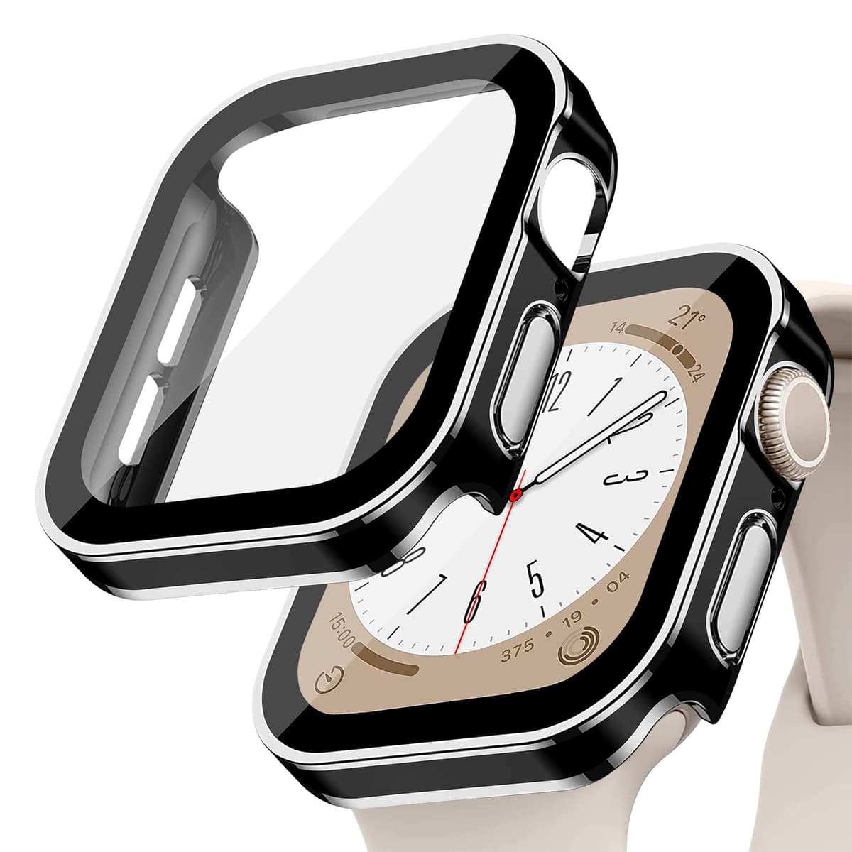 Hard PC Waterproof Case for Apple Watch Case 42mm 46mm 40mm 44mm 41mm 45mm, Built-in Tempered Glass Screen Protector, Ultra-Thin HD Full Protective Cover for iWatch Series 11 10 9 8 7 6 5 4 SE 3/2/1 — view 13