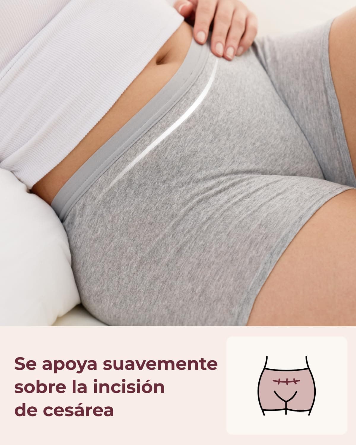 momcozy Bragas Desechables Postparto de algodón 100%, Pack de 7, Bragas Postparto para Mujer algodón Transpirables, de Talle Medio-Alto y con Refuerzo Ancho — view 2
