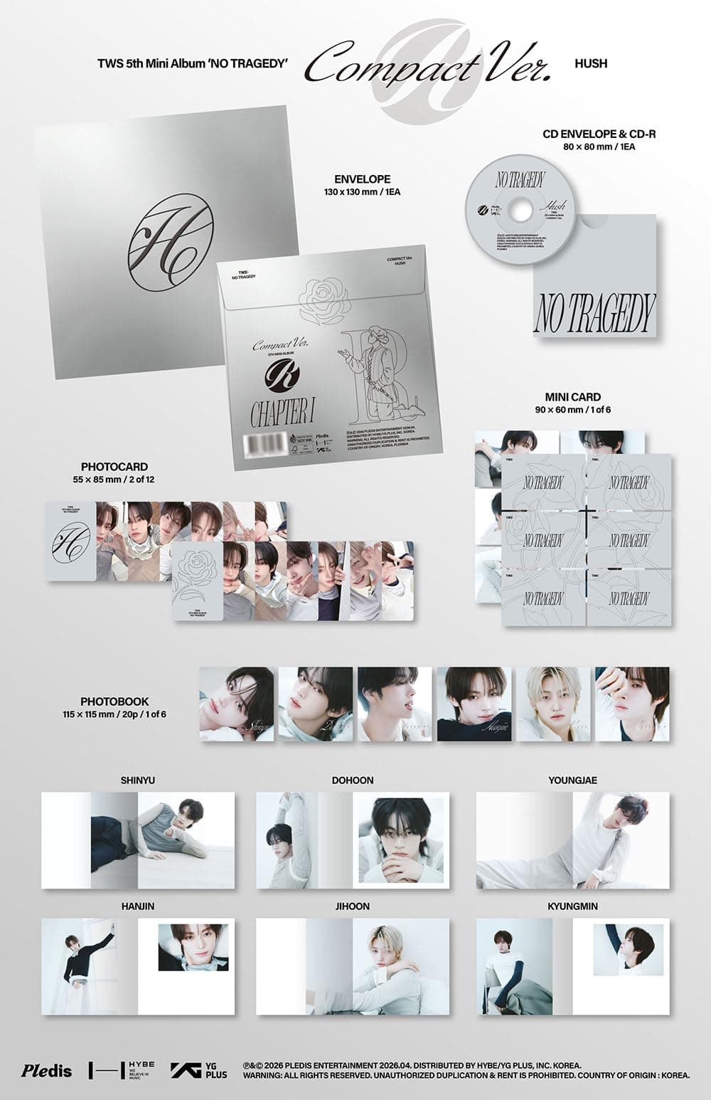 TWS NO TRAGEDY [Compact Ver.] 5th Mini Album (Random Ver.) — view 2