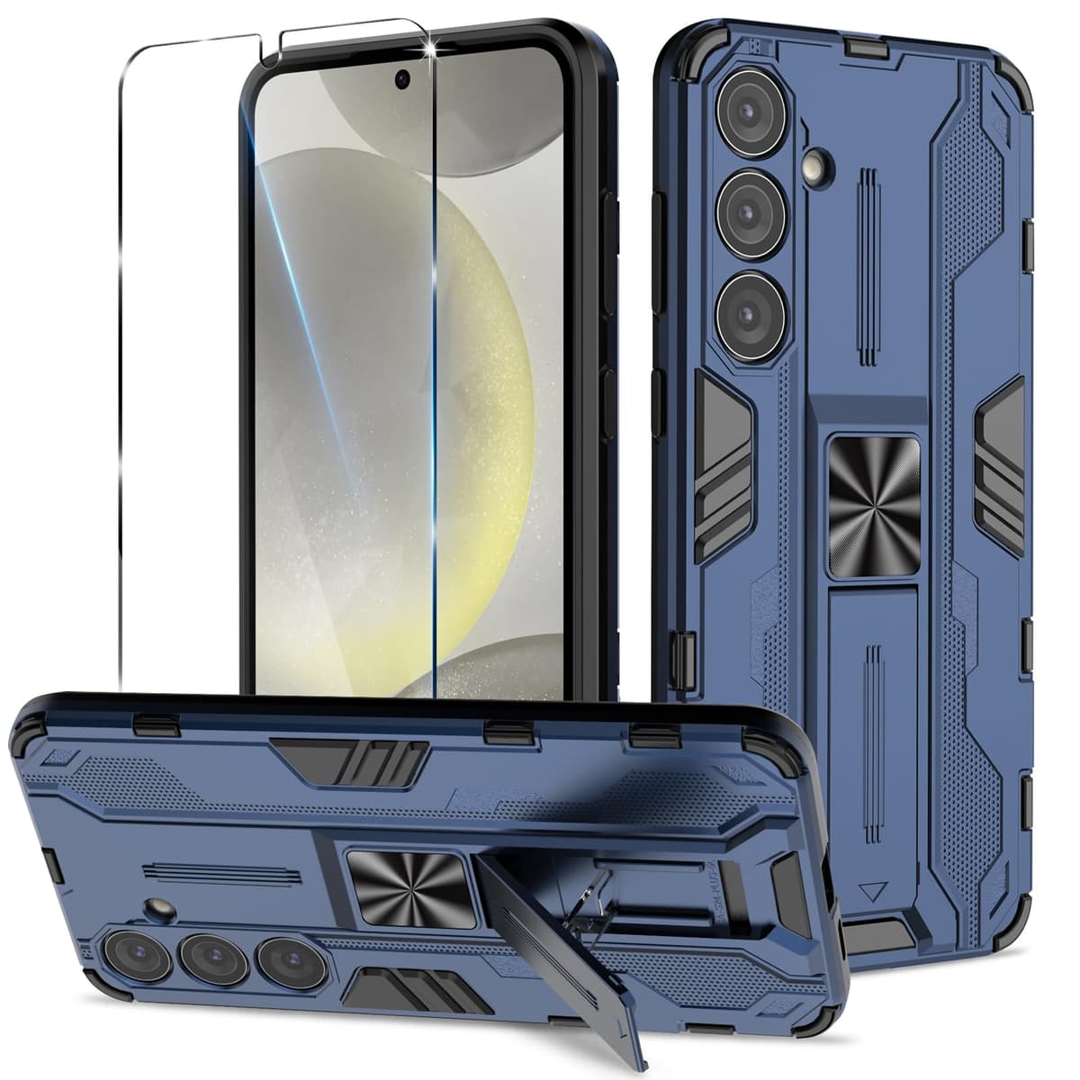 Funda para CMF Phone 2 Pro, Carcasa Antigolpes con Soporte anular metálico, Case Protectora de Grado Militar, Negro — view 1605