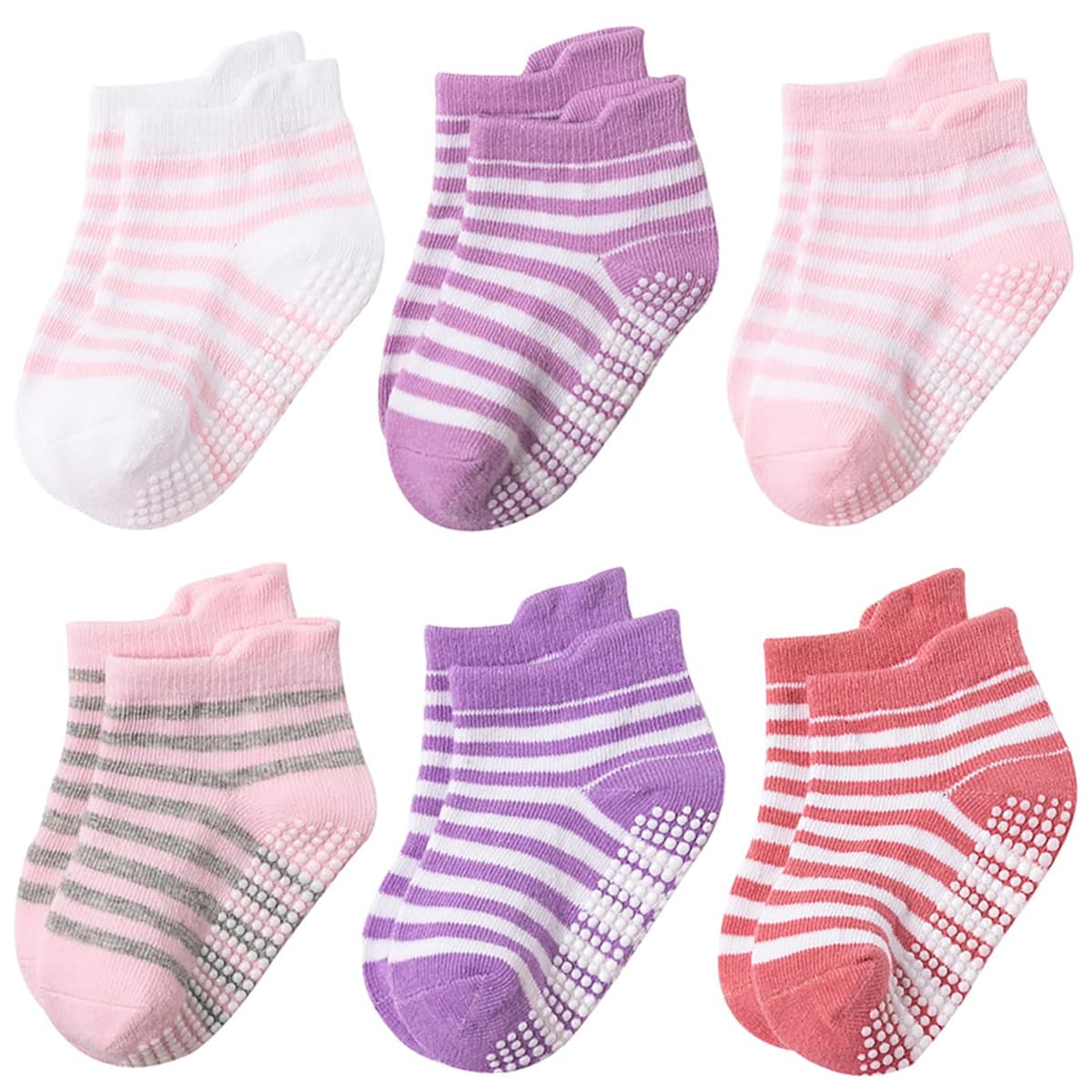 DRESHOW Calcetines Tobilleros Antideslizantes con Suelas Antideslizantes para Bebés Niños Pequeños Niños Niñas — view 10