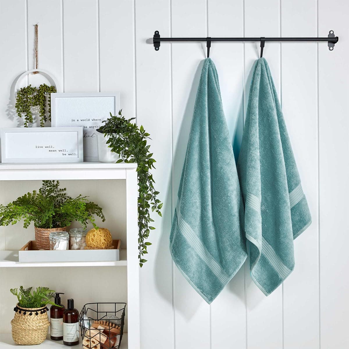 Christy Supreme Hygro 2 Hand Towels Set | Mineral Blue | 100% Luxury Supima Cotton | Ultra Soft | Super Absorbent | 650GSM | Plush and Long Lasting — view 5