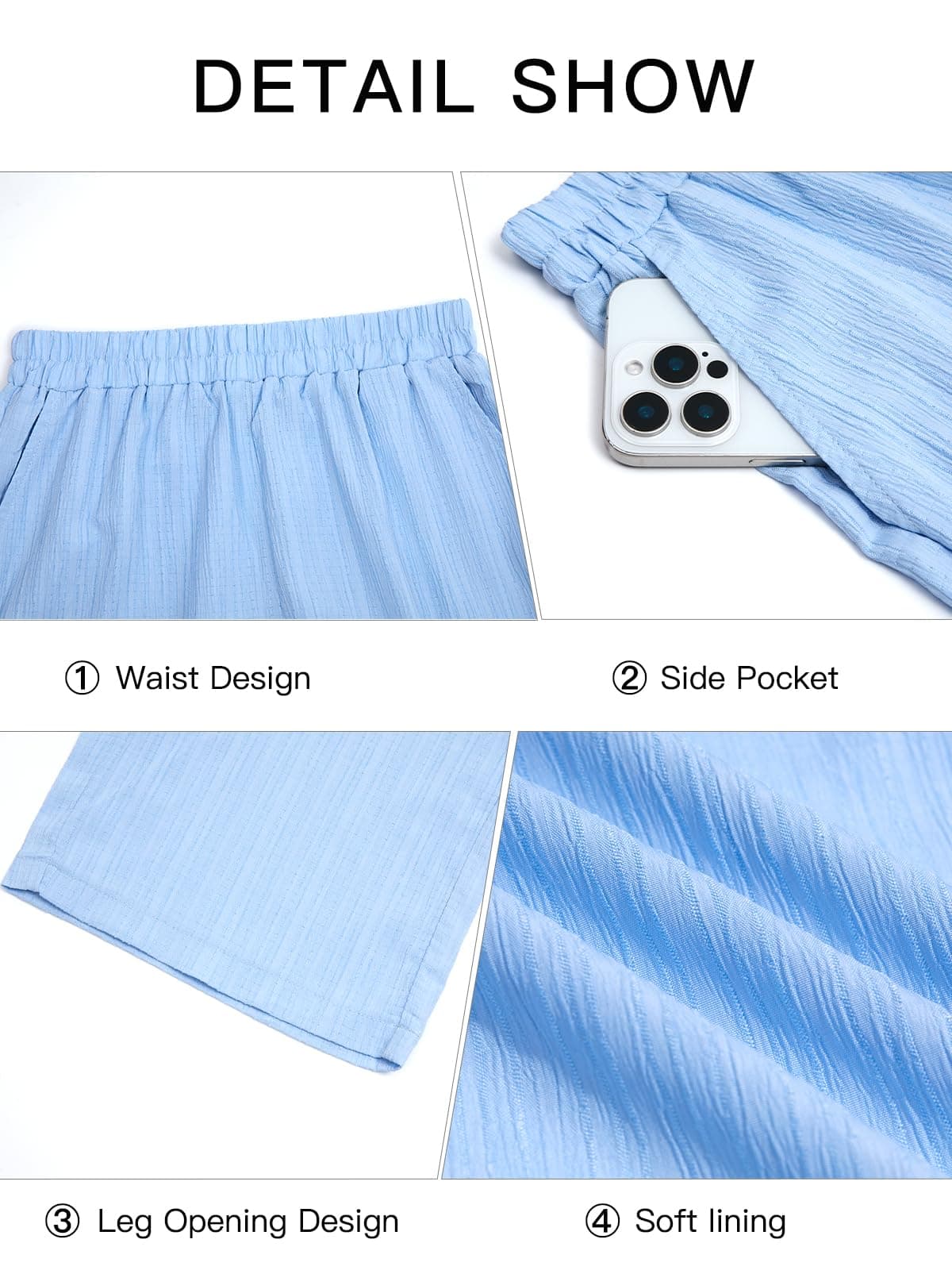 Conjunto de 2 piezas para mujer, conjunto casual de camisa de manga larga con botones y pantalones de pierna ancha, conjunto de chándal — view 3