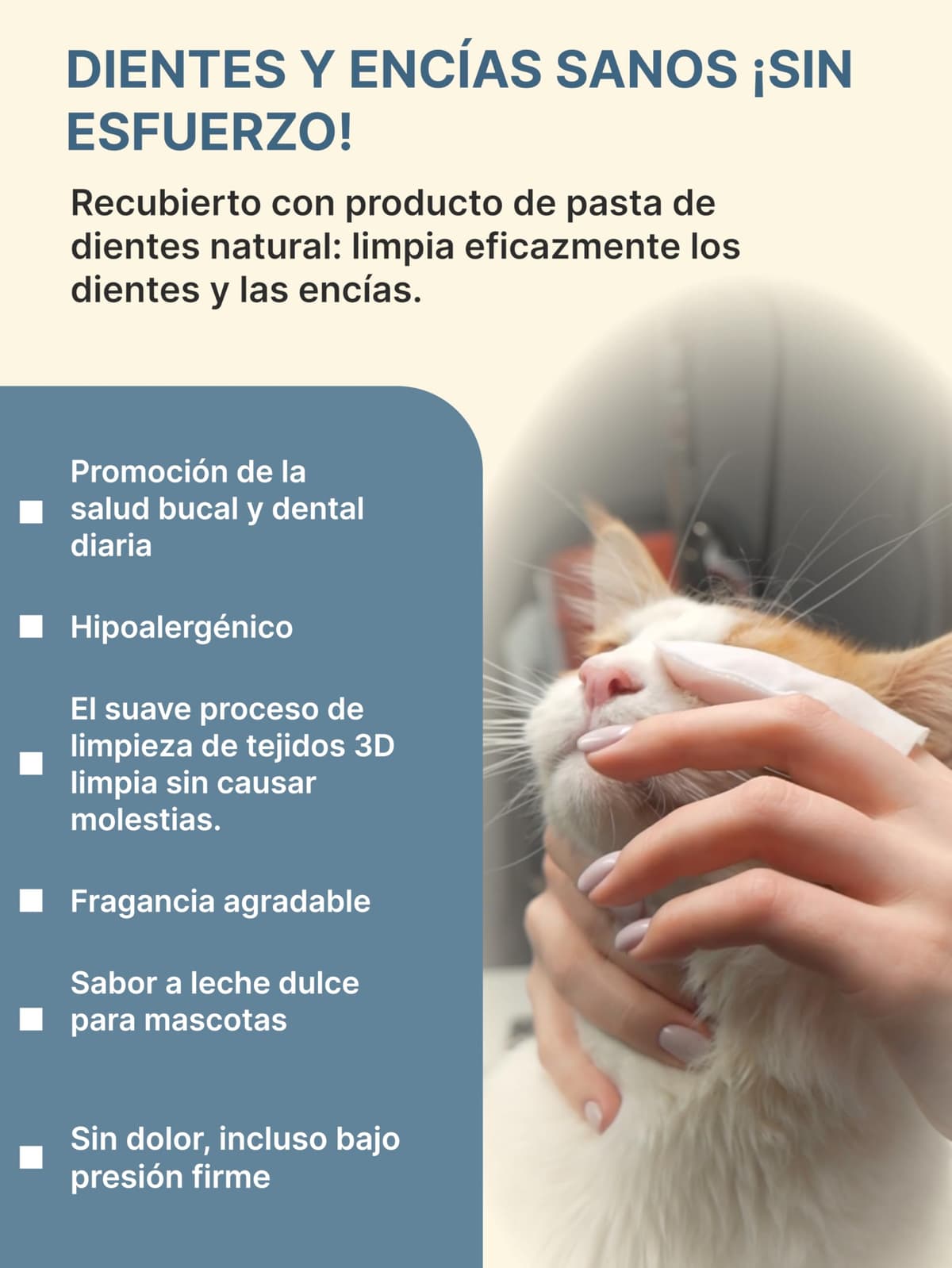 Dog Eye Wipes for Dogs and Cats | Eye Cleaner for Dogs in Finger Pads Format | Dog Eye Cleaner Thimble Type for Tear Stains | 35 Units — view 2