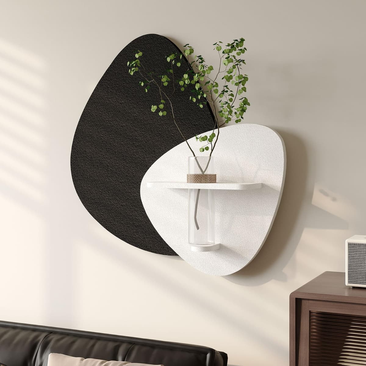 Large 3D Textured Framed Abstract Wall Art for Living Room, 3 Piece Modern Paintings Artwork for Walls, Black White Brown Geometric Sandstone Texture Pictures for Hallway Office Home Decor 24x36 In — view 31