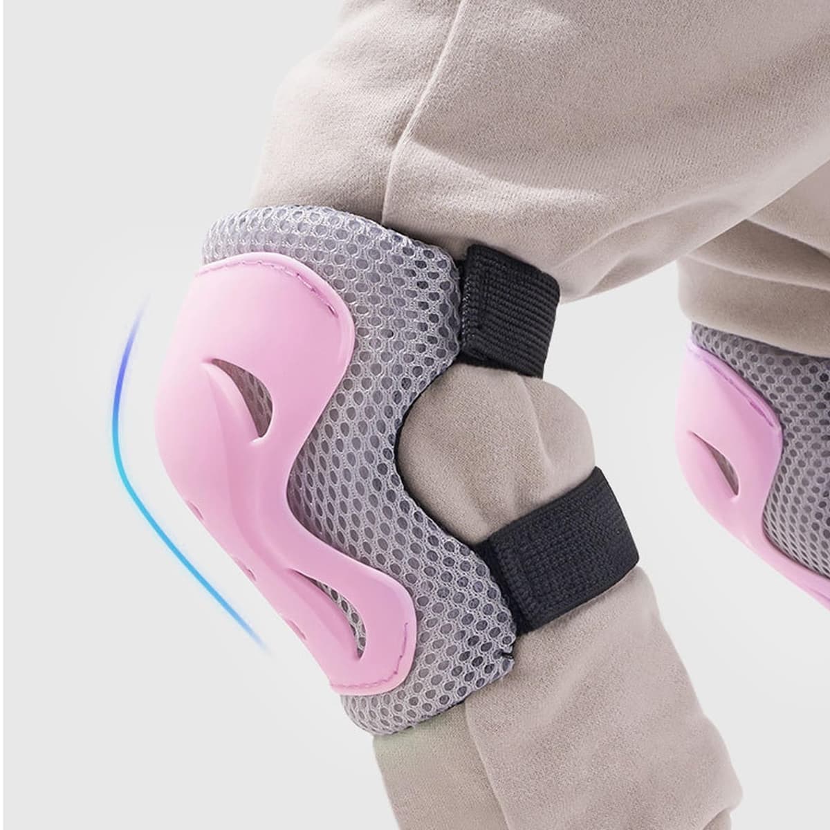 DKDDSSS 8 Pcs Knee Pads for Kids, Kids Knee Pads Elbow Pads Wrist Guards Set, Kids Protective Gear Set, for Girls Boys Roller Skates, Skateboard, Bike, Cycling Age 3-10 Years — view 5
