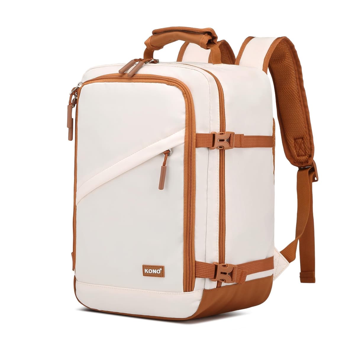 Kono Ryanair Cabin Bags 40x30x20 40x20x25 Underseat Bags Travel Backpack Cabin Size Carry-ons Hand Luggage Bag Waterproof Ryanair Underseat Backpack for Man&Woman Beige