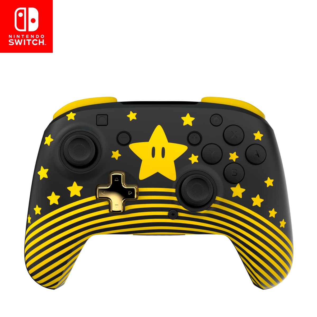 Turtle Beach Rematch Super Mario Star Mando de juego inalámbrico para Nintendo Switch, también funciona con Nintendo Switch 2 (El botón C no está en este controlador)