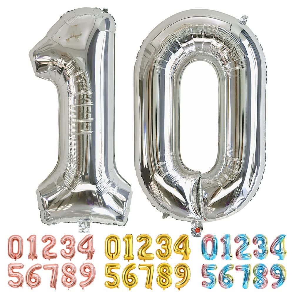 Foil Globo Número 5 Azul 40" (101cm), Inflable Helio o aire, Gigante Numeros 0-9, 10-19, 20-29, 30-100, Grande Globos Decoración para La Boda Aniversario y Cumpleaños Fiestas — view 353