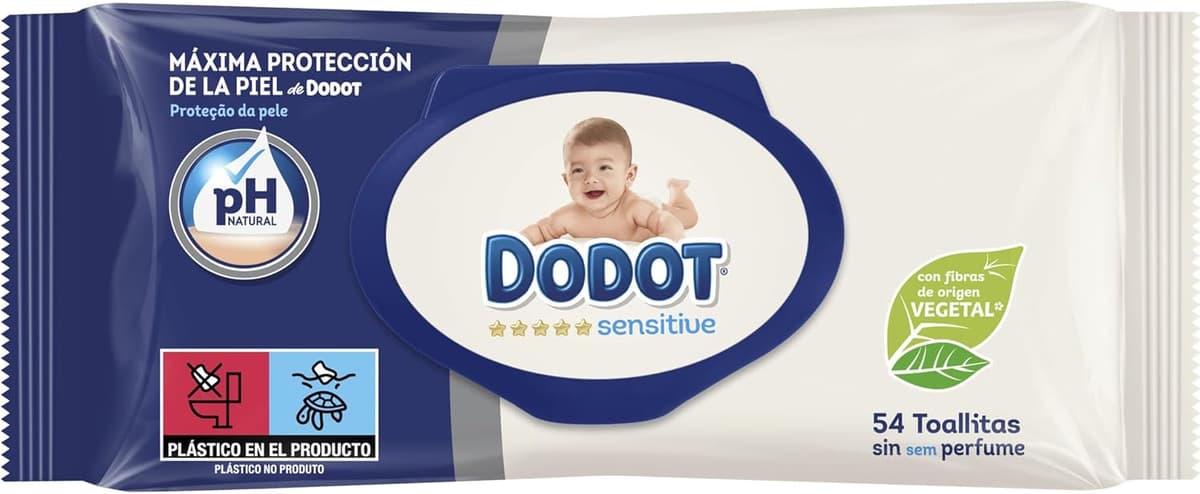 Dodot Toallitas Sensitive para Bebé, 15 Paquetes De 56 Unidades = 840 Toallitas, Óptima Protección para la Piel — view 7