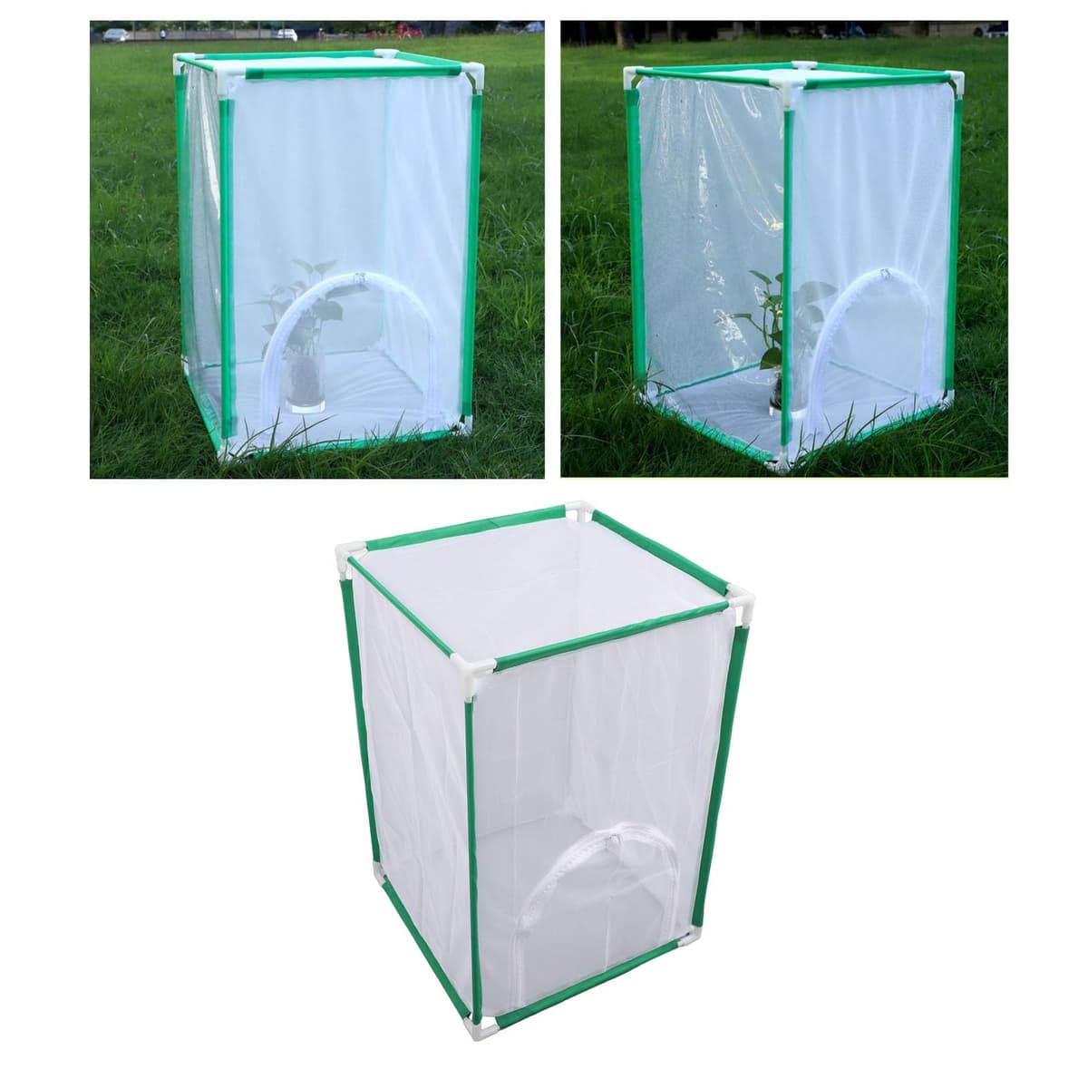Qcwwy Outdoor Mesh Plant Enclosure, Butterfly Habitat Cage Grow Tent Plant Cover Mesh Cage Butterfly Habitat Cage Plant Landscape Fiber Tube Enclosure for Flowers and Herbs — view 4