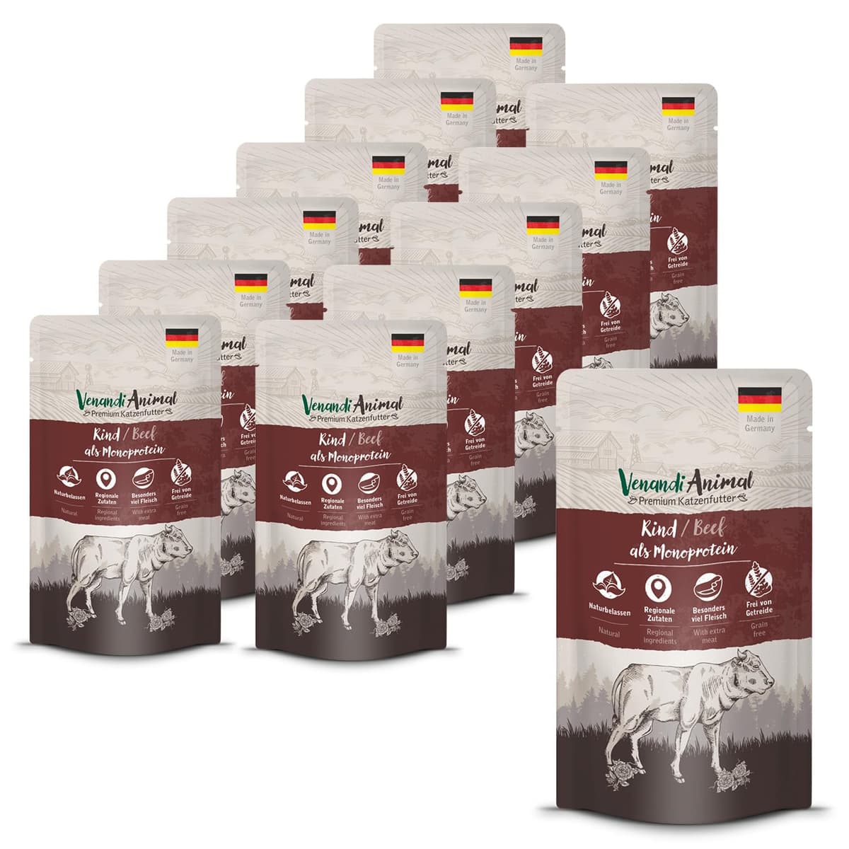 Venandi Animal Premium Cat Food, Horse as Monoprotein, Wet Food, Grain-Free and Natural, Pack of 6 (6 x 200 g) — view 37