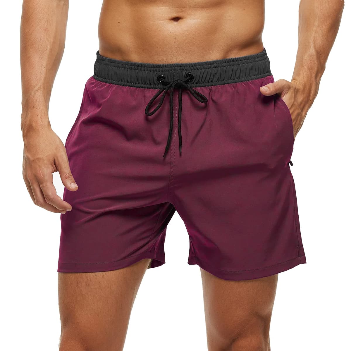 Bañador Hombre 2 en 1 Bañador de Secado Rápido con Forro de Malla y Cordón de Ajuste para Playa Bañador Casual Impermeable para Piscina Verano — view 10