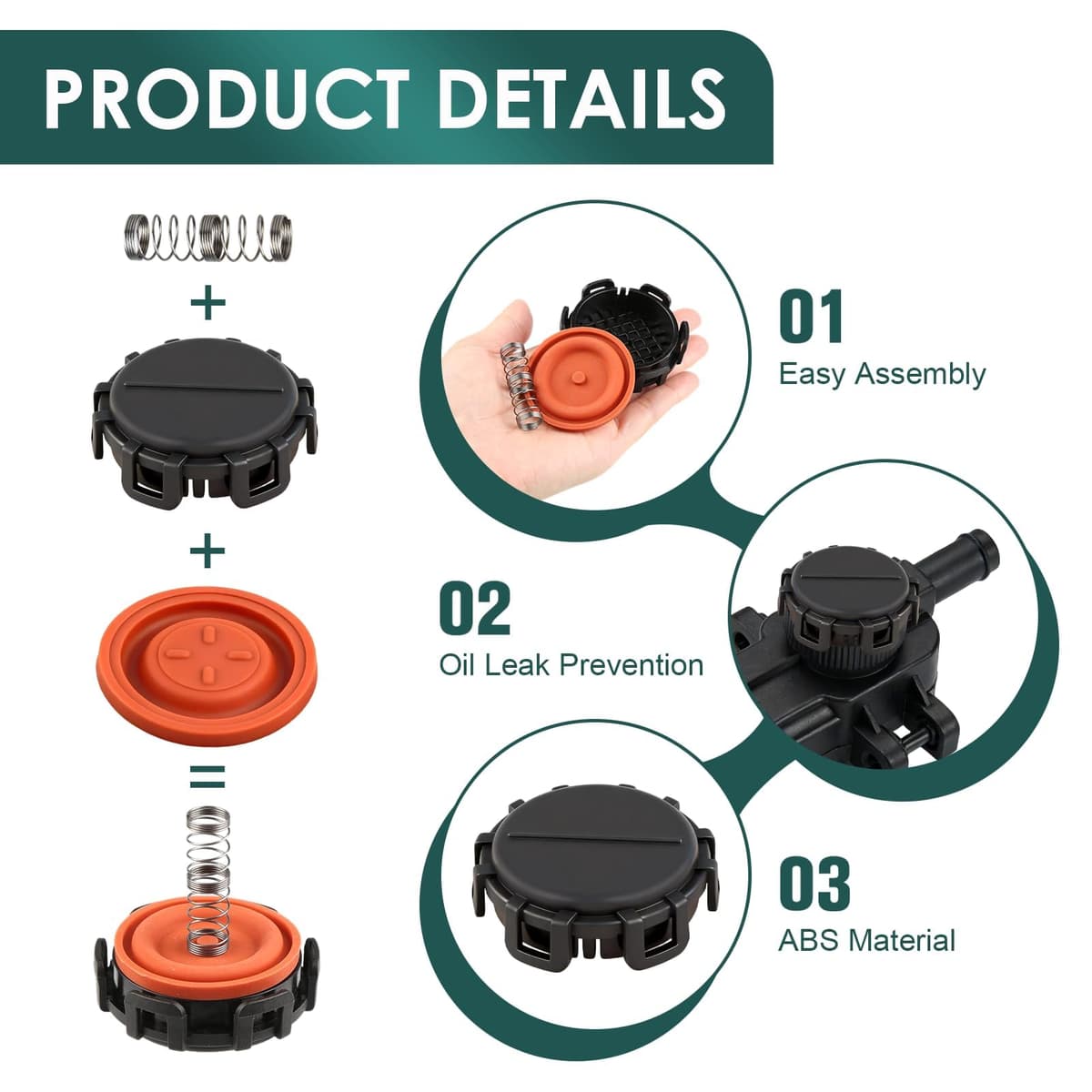 Tapa de Válvula de Motor para 206 207 307 308, Junta de Tapa de Válvula 1.6 HDI de Motor 0248L1 Accesorios para Berlingo DS3 Dispatch C2 C3 C4 C5 Fiesta MK6 MK5 Focus MK2 — view 3