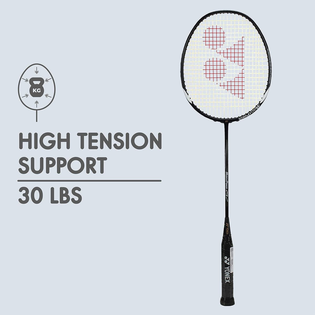 Yonex Raqueta de bádminton Muscle Power Series con Cobertura Completa, Raquetas preencordadas de Alta tensión — view 2
