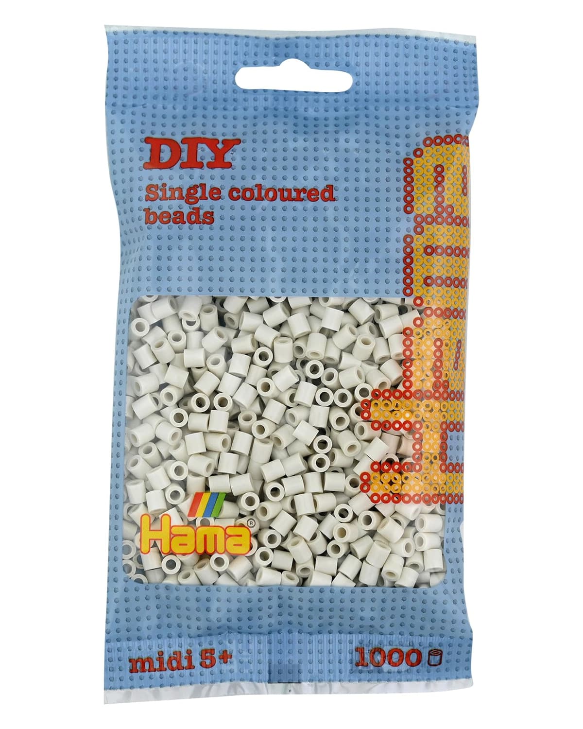 HAMA Bolsa de perlas | Aprox. 1000 cuentas midi fusibles para manualidades y mosaicos | Perlas de fusión para niños creativos 5+ | Juego de arte y decoración | Beige — view 50