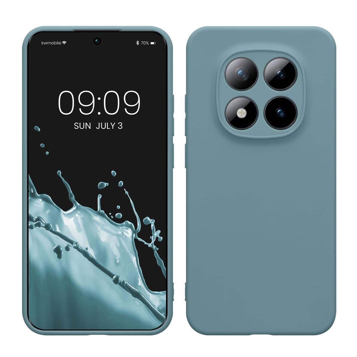 kwmobile Carcasa Compatible con Xiaomi Redmi Note 14 Pro 5G / Poco X7 Funda - Funda Ultrafina de TPU con Bordes elevados - Lavanda Metalizado — view 382
