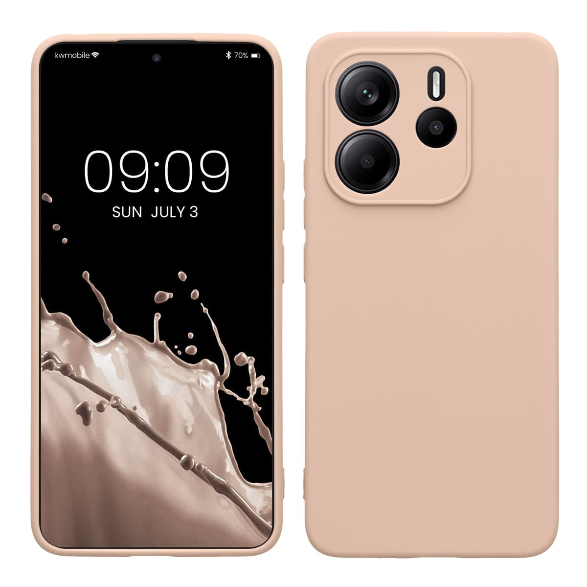kwmobile Carcasa Compatible con Xiaomi Redmi Note 14 Pro 5G / Poco X7 Funda - Funda Ultrafina de TPU con Bordes elevados - Lavanda Metalizado — view 61