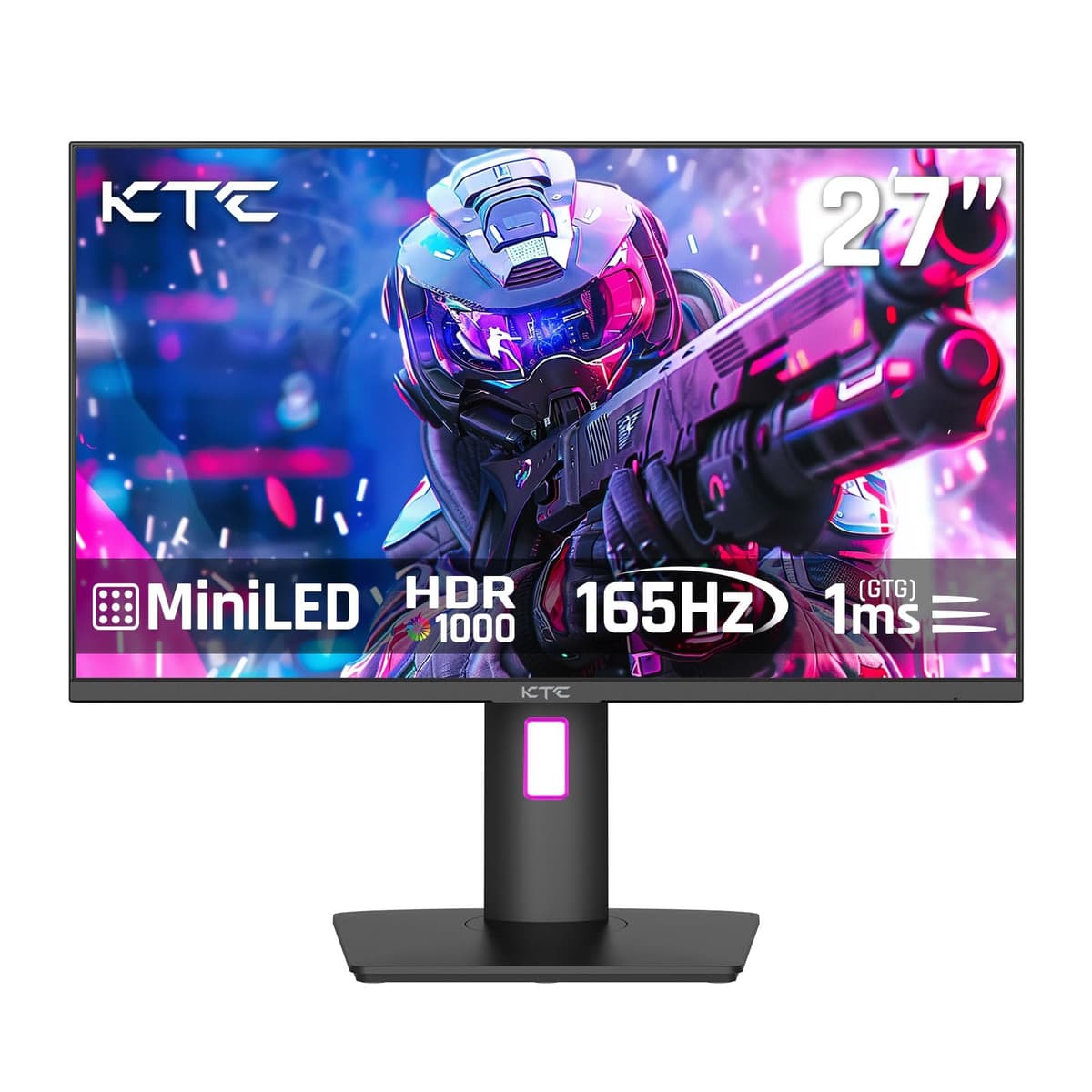 KTC 32 Inch Curved Gaming Monitor, Full HD 1080P@240Hz Monitor, VA 1500R, 1ms, Adaptive Sync, HDR10, HDMI 2.0 / DP1.4, 125% sRGB, VESA, Compatible with Desktop, Laptop, PS5, Xbox, Switch and More — view 34