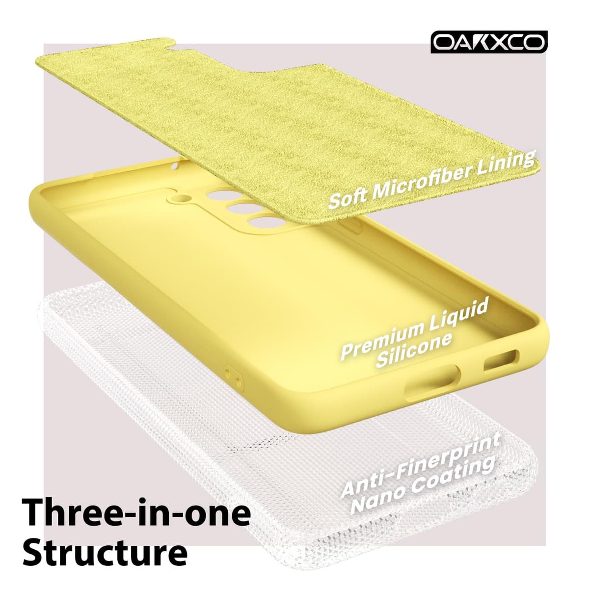oakxco for Samsung Galaxy S24 Ultra Phone Case Liquid Silicone, Thin Slim Soft Rubber Gel TPU Plain Simple Cover for Women Girl Cute, Matte Solid Color, Brown Khaki Nude — view 515