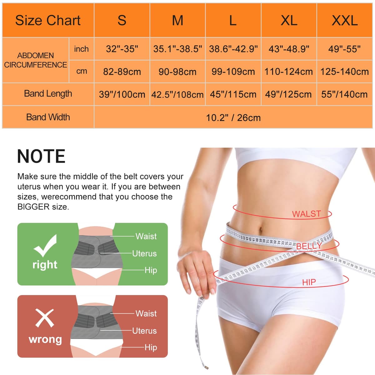 Trendyline Postpartum Belly Wrap for Women: Abdominal Binder Post Surgery Postpartum Belly Band Post Partum Binder - C Section Recovery Belt Post Partum Support Girdle Stomach Hysterectomy Belly Band — view 2