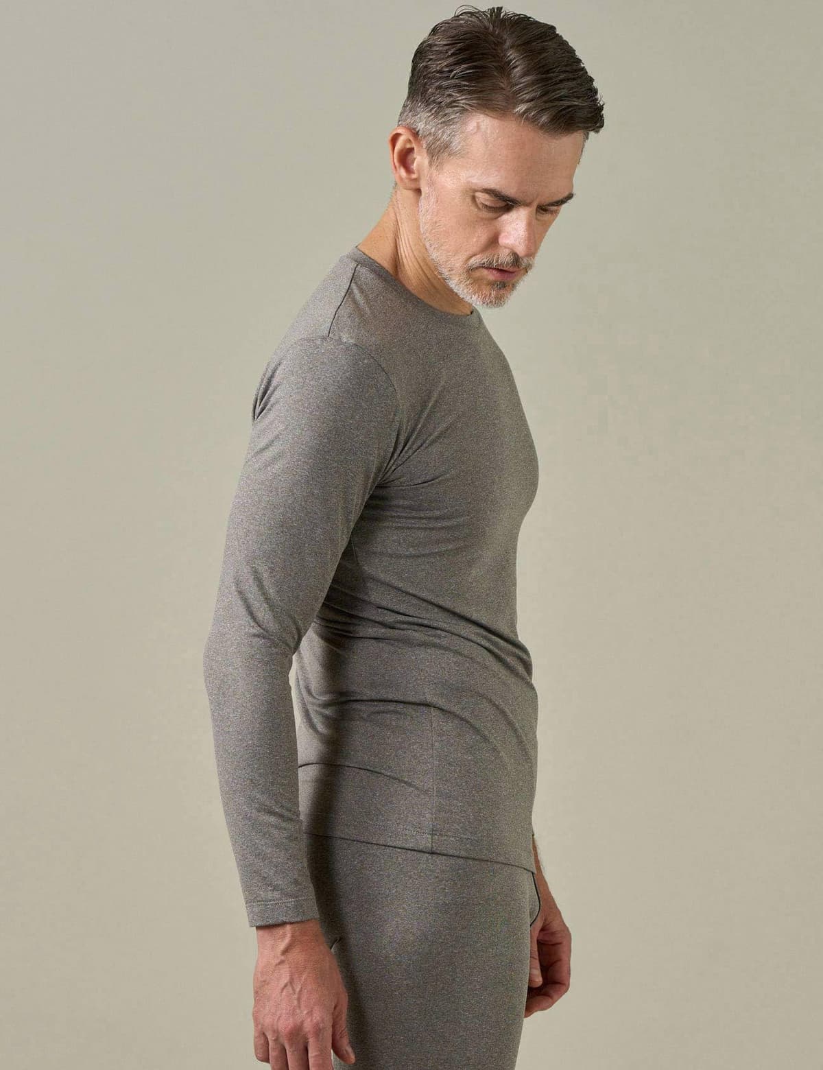 LAPASA Camiseta Termica Hombre Manga Larga Cuello Redondo Ropa Interior de Invierno Top Thermal Ligero/Cálido/Extra Cálido M09/M26/M55 — view 3