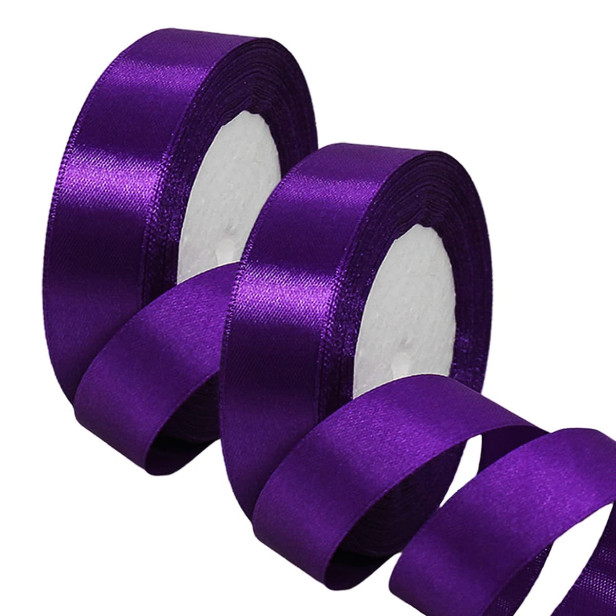 40mm Wide White Ribbon Thick Wedding Car Ribbon 22m, 1.5 inch Thick White Satin Ribbon for Gift Wrapping Wedding Car Christmas Birthday Cake Hair Bow Florist Bouquet Crafts Decorations — view 173