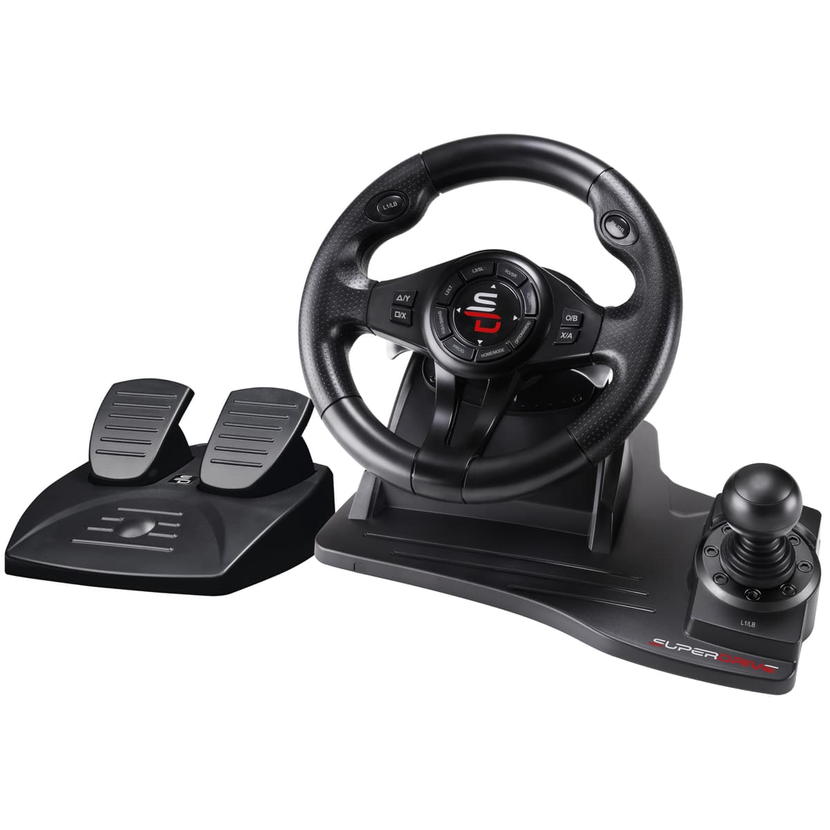Subsonic - Volante Superdrive GS550 - Volante de carreras con Palanca de Cambios, Levas y Pedales. Rotación de 270° y Vibraciones. Para Switch 2 / Switch, PS4, Xbox Series X/S, Xbox One y PC - Negro