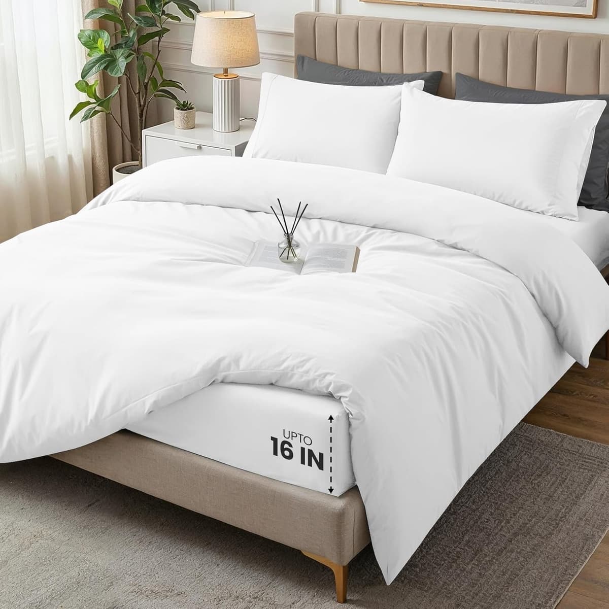 Utopia Bedding 3 Piece Single Bedding Set - Duvet Cover, Fitted Sheet with Pillow case - Soft Brushed Microfiber (Grey) — view 39