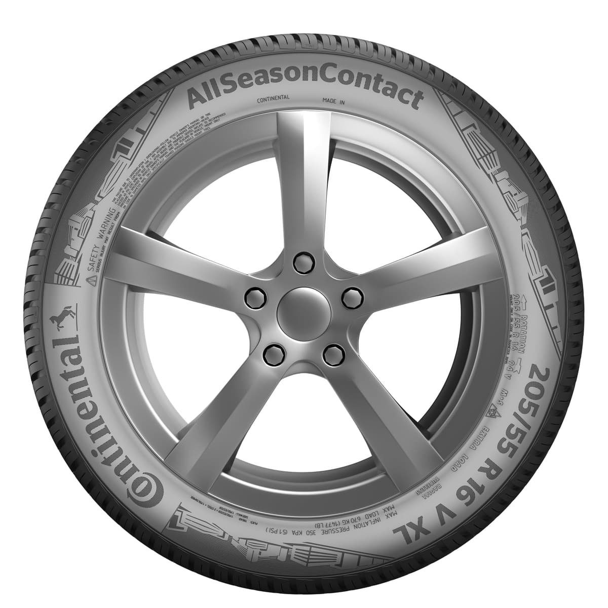 Continental all Season Contact 215/55R17 98V XL Car Tyres - all Season Tire — view 2