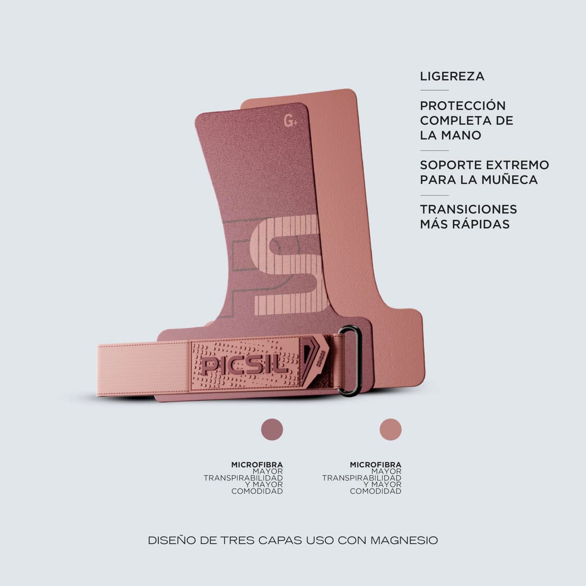 PICSIL - Calleras Condor | Uso con Magnesio | Gran Protección Comodidad y Agarre | para Cross Training Calistenia y Gimnasio | para Todos los Atletas y Niveles — view 2