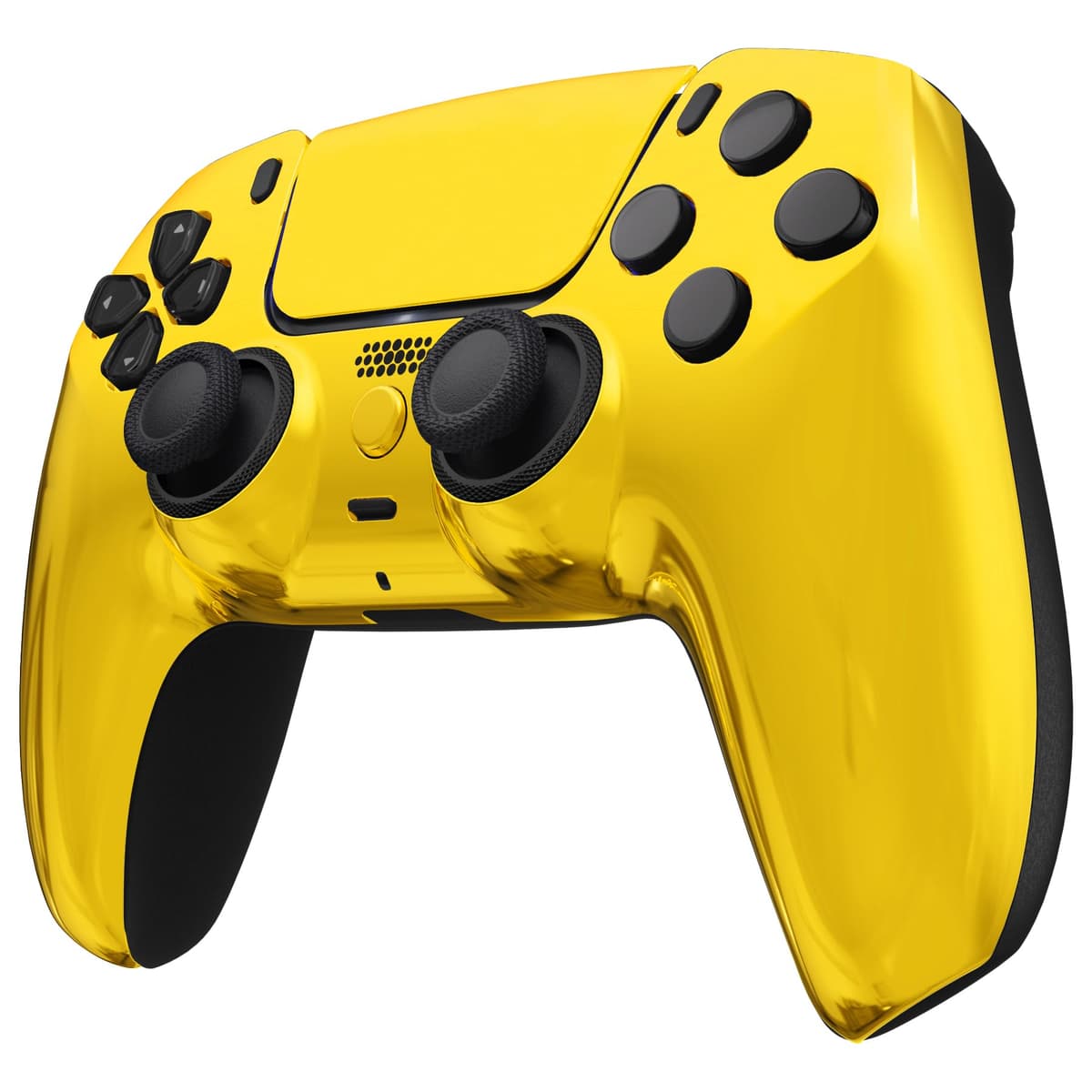 eXtremeRate Luna Rediseñado Carcasa Frontal con Panel Táctil Compatible con ps5 BDM-010 BDM-020 BDM-030 BDM-040 Control Placa Frontal Funda Portectora Compatible con ps5 Mando(Dorado Cromo) — view 8