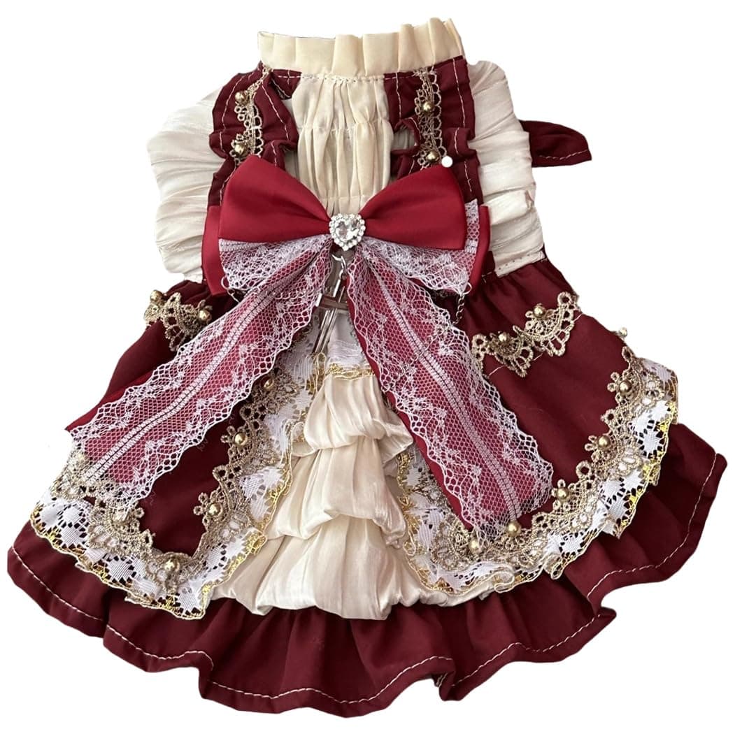 MaruPet Fashion Sweet Puppy Dog Chiffon Princess Dress for EXTRAL Small and Small Dog Pink S — view 13