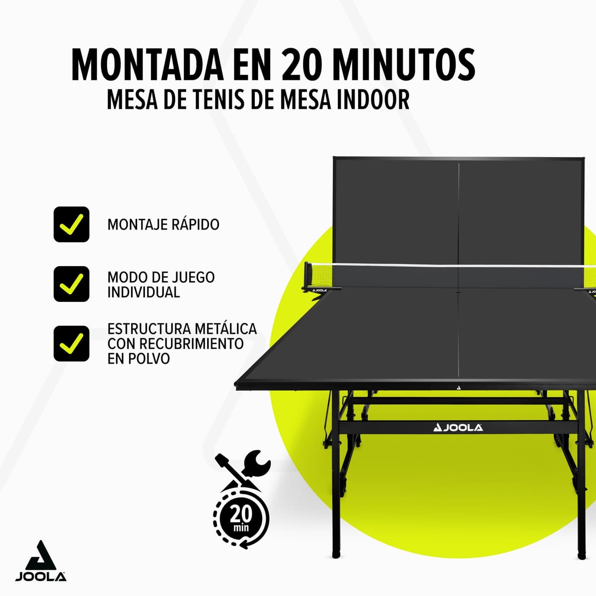 JOOLA Inside 13 Mesa de Ping Pong Mesa de Ping Pong de Interior Plegable – Montaje rápido – Incluye Red incluida, 274 x 152,5 x 76 cm — view 2