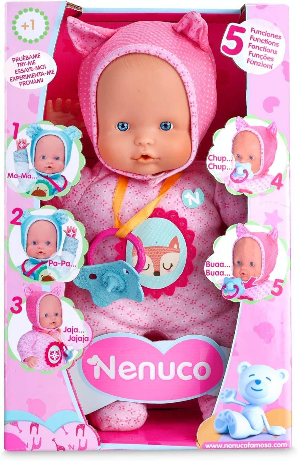 Nenuco - Muñeco, Blandito 5 Funciones, Color Rosa (Famosa 700012664) — view 5