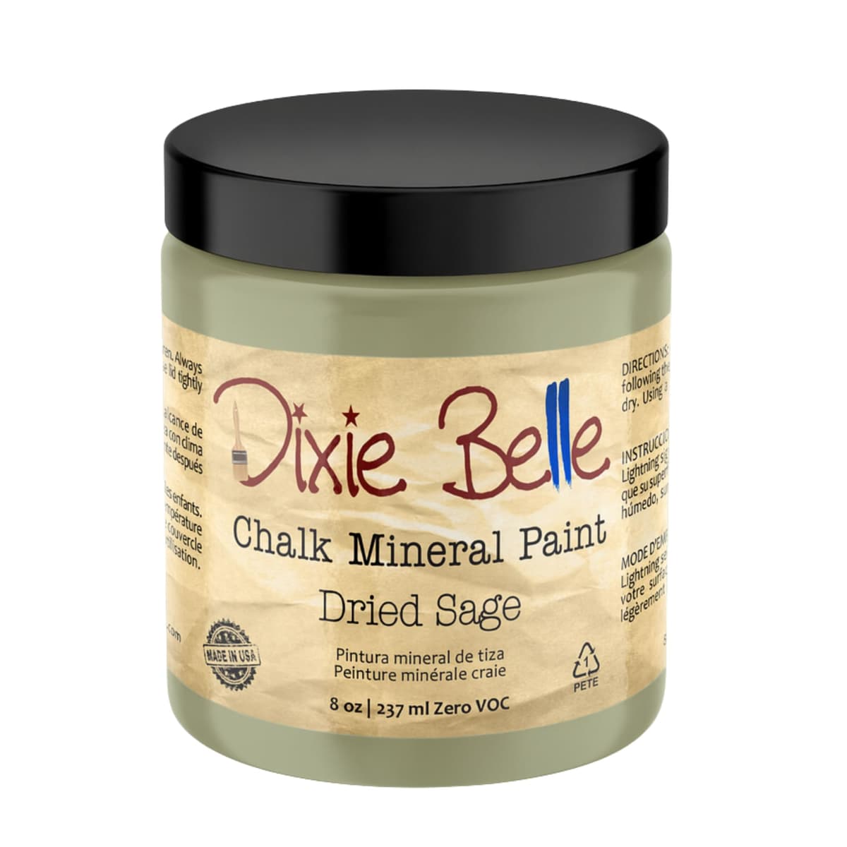 Dixie Belle Paint Company Chalk Finish Furniture Paint - Caviar (32oz) - Matte Black Chic Chalk Mineral DIY Furniture Paint — view 81