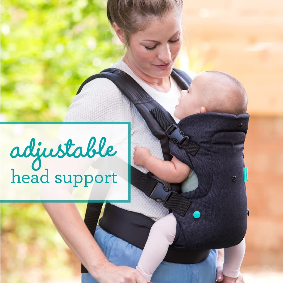 Infantino Flip Advanced 4-in-1 Baby Carrier - Ergonomic, Convertible, Face-in and Face-Out Front and Back Baby Carrier for Newborn to Toddler 3,6-14,5kg, Black — view 4