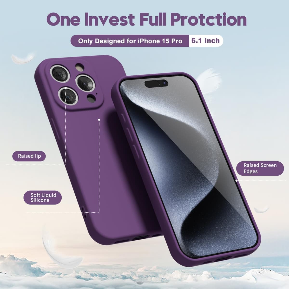 oakxco for iPhone 17 Pro Max Phone Case Liquid Silicone, Cute Thin Slim Grip Soft Rubber Gel for Women Men, Smooth Matte TPU Plain Solid Color Girly Simple Case with Camera Cover, Light Pink — view 243