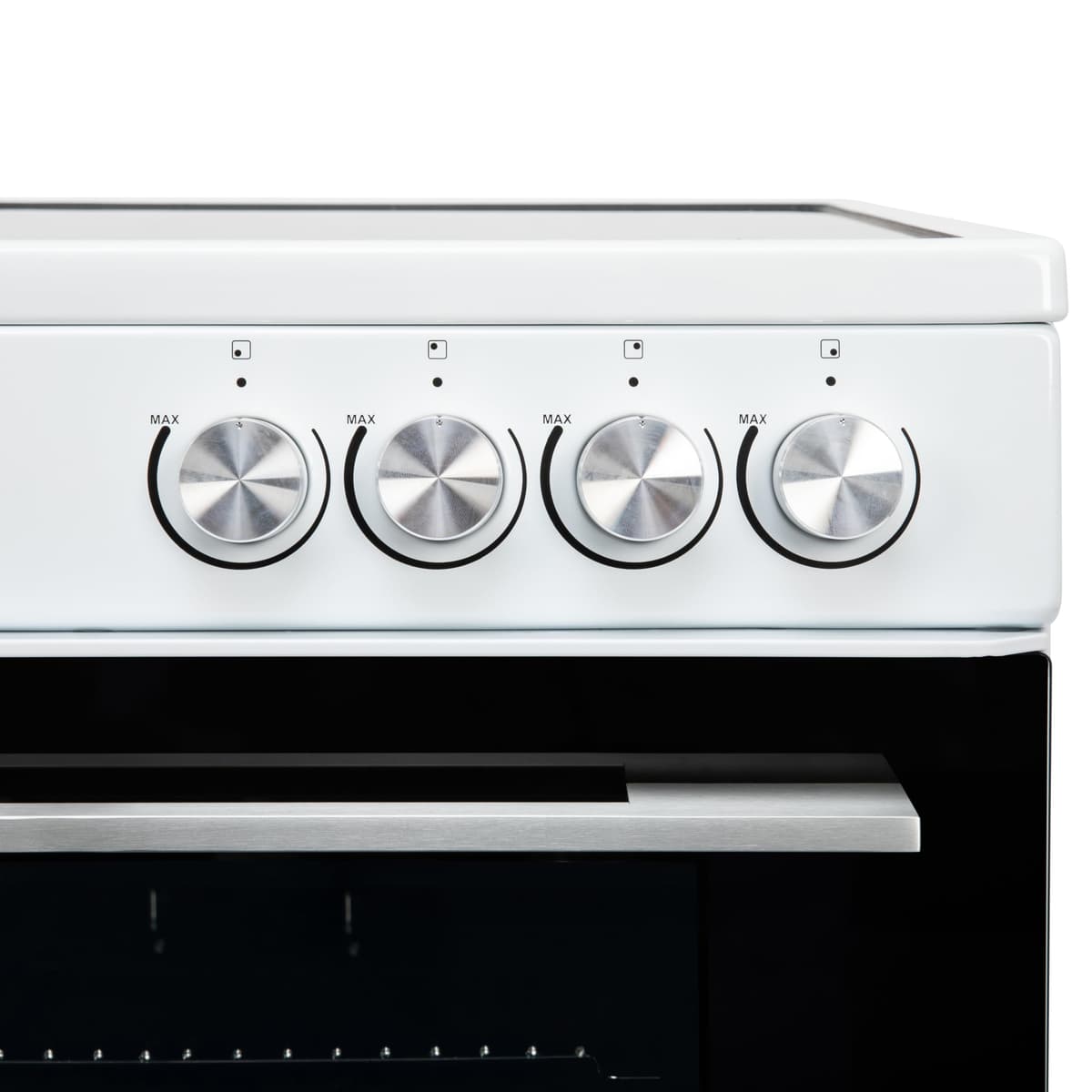 Willow WT60CCW 60cm Electric Cooker with Ceramic Hob, Twin Cavity, 31L Electric Grill, Freestanding - White — view 3