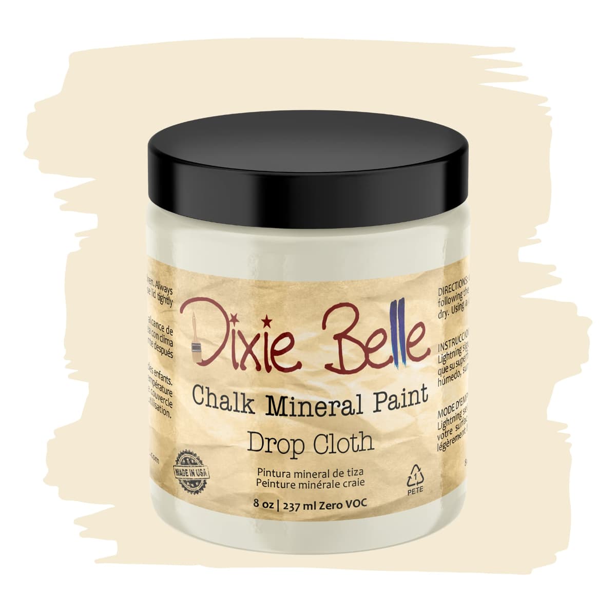 Dixie Belle Paint Company Chalk Finish Furniture Paint - Caviar (32oz) - Matte Black Chic Chalk Mineral DIY Furniture Paint — view 298