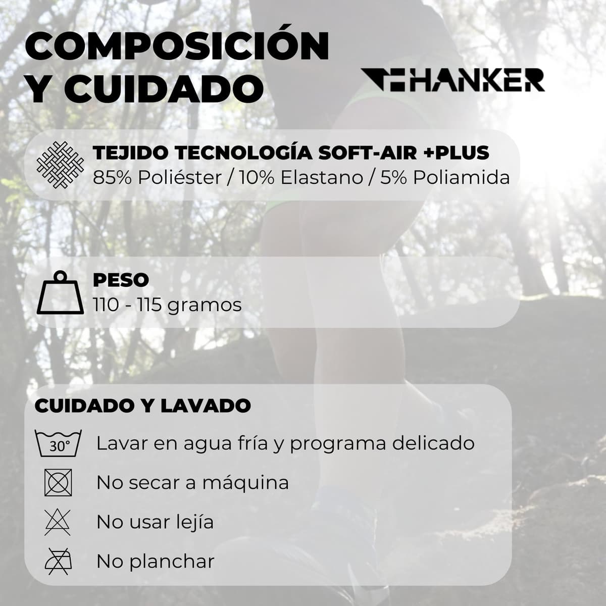 HANKER Mallas Deportivas Mujer Cortas Compresivas con Bolsillos Cintura Alta para Running y Gimnasio — view 6